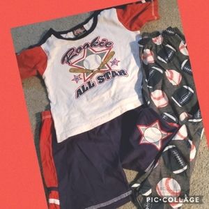 4t baseball pj set 3 PC set,see description
